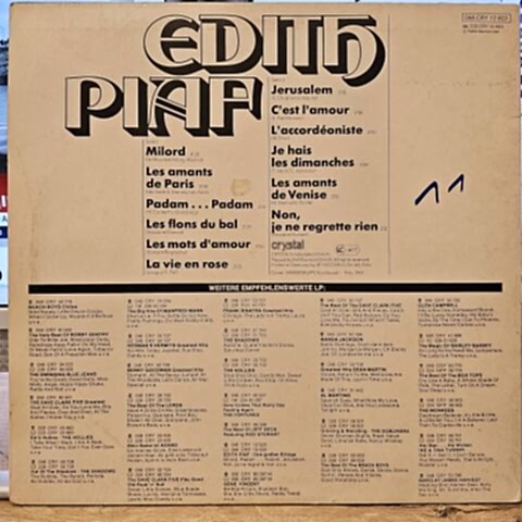 Edith Piaf – Ihre Grossen Erfolge LP PLAK
