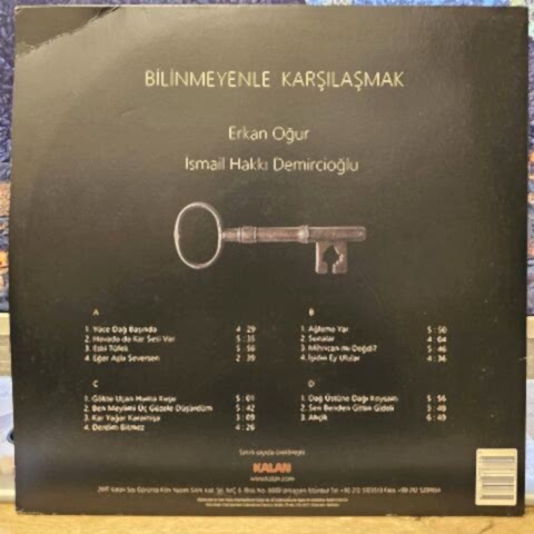 Erkan Oğur, İsmail Hakkı Demircioğlu – Bilinmeyenle Karşılaşmak LP PLAK