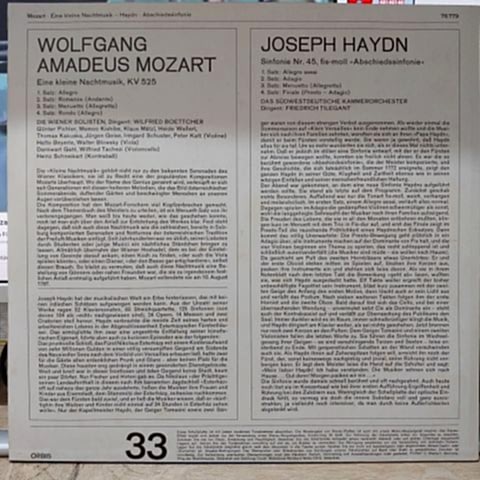 Mozar , Hayd  – Eine Kleine Nachtmusik LP PLAK