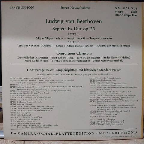 Ludwig van Beethoven, Consortium Classicum LP PLAK